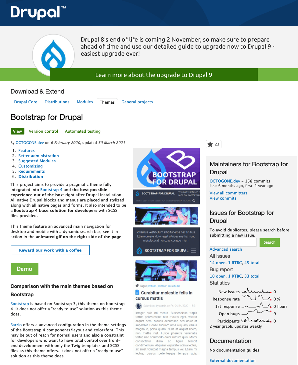 Drupal Screenshot