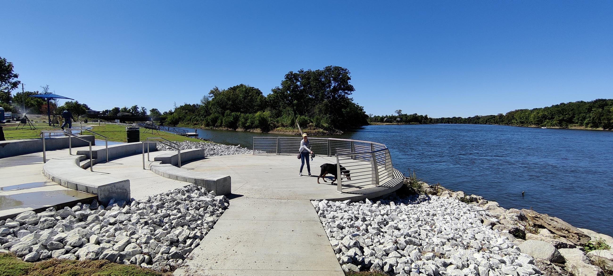 Nancy and Lemmy at the Dardenne Creek/Mississippi River Confluence